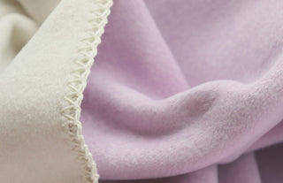 Biederlack Decke Duo Cotton 150x200cm lilac-ecru
