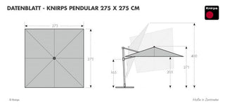 Knirps Pendelschirm Pendular 275x275cm