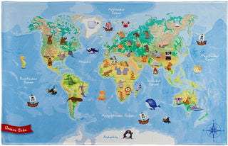 Böing Kinderteppich Weltkarte 100x160cm