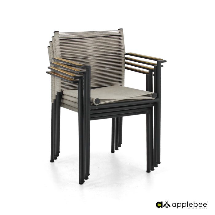 AppleBee Stapelstuhl Jakarta grey