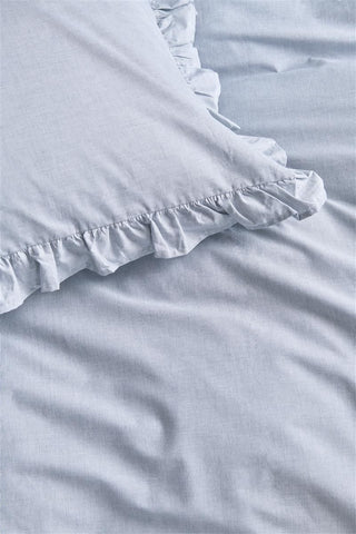 Beddinghouse Bettwäsche Baumwolle Blau/Weiß mit Rüschchen