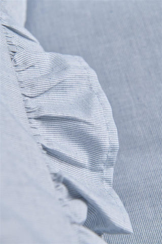 Beddinghouse Bettwäsche Baumwolle Blau/Weiß mit Rüschchen
