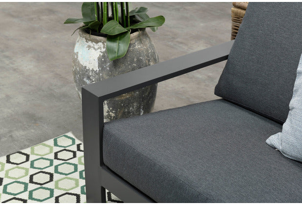 GARDEN IMPRESSIONS Lounge Lincoln 4tlg. carbon black