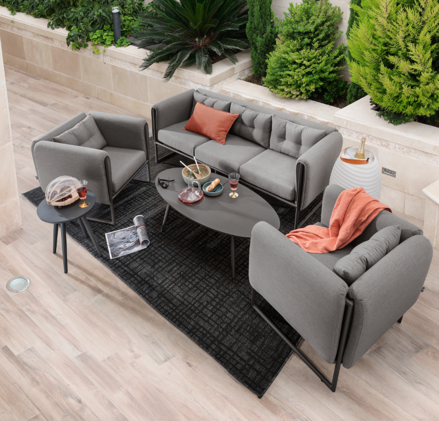Zeo Living Lounge Gruppe Sunbrella 5tlg