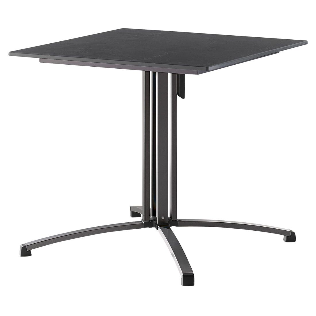 Sieger Gastro-Klapptisch 80x80cm Stahl Vivodur/Eisengrau