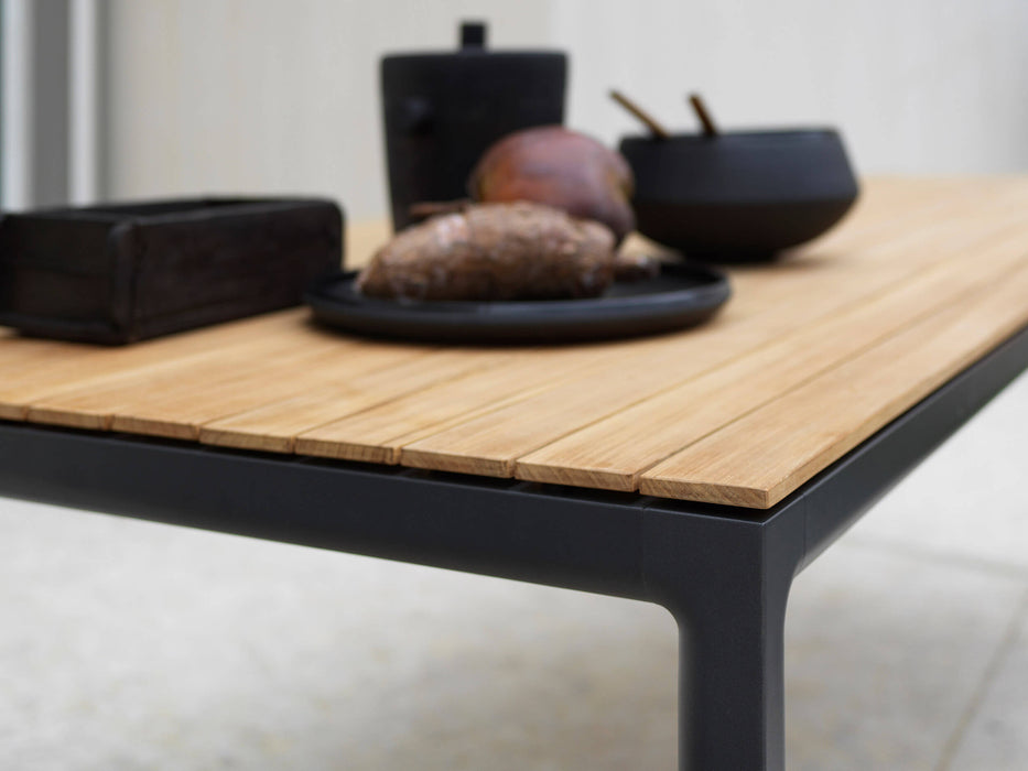 SOLPURI Soft Diningtisch 240x100 Alu/Teak
