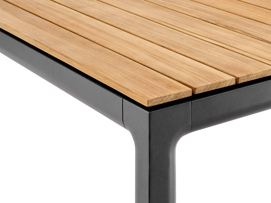 SOLPURI Soft Diningtisch 240x100 Alu/Teak
